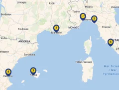 Mapa plavby